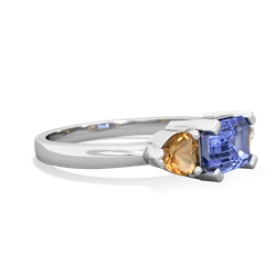 Tanzanite Three Stone 14K White Gold ring R5235