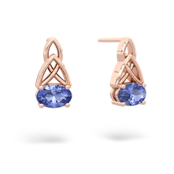 Tanzanite Celtic Trinity Knot 14K Rose Gold earrings E2389