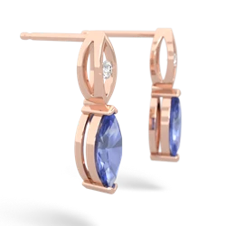 Tanzanite Marquise Drop 14K Rose Gold earrings E5333