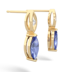 Tanzanite Marquise Drop 14K Yellow Gold earrings E5333