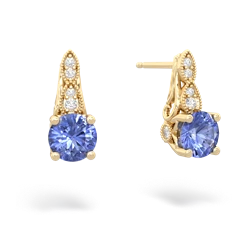 Tanzanite Antique Elegance 14K Yellow Gold earrings E3100