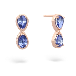 Tanzanite Infinity 14K Rose Gold earrings E5050