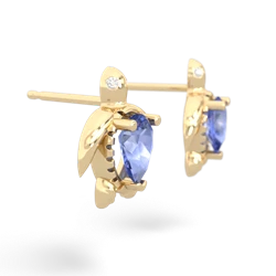 Tanzanite Baby Sea Turtle 14K Yellow Gold earrings E5241