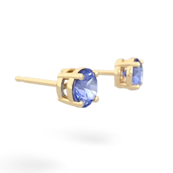 Tanzanite 5Mm Round Stud 14K Yellow Gold earrings E1785