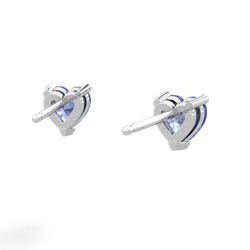 Tanzanite 5Mm Heart Stud 14K White Gold earrings E1861