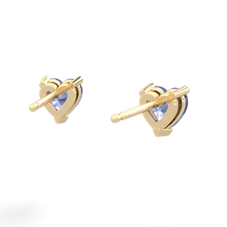 Tanzanite 5Mm Heart Stud 14K Yellow Gold earrings E1861