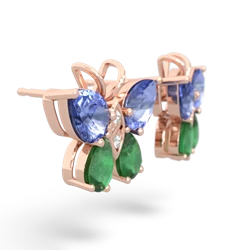 Tanzanite Butterfly 14K Rose Gold earrings E2215
