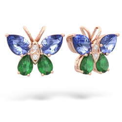 Tanzanite Butterfly 14K Rose Gold earrings E2215