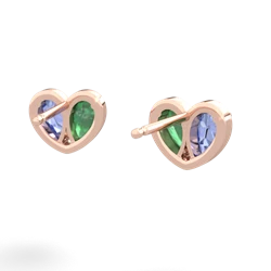 Tanzanite 'Our Heart' 14K Rose Gold earrings E5072