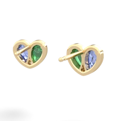 Tanzanite 'Our Heart' 14K Yellow Gold earrings E5072