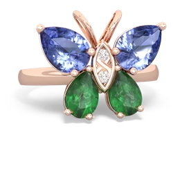 Tanzanite Butterfly 14K Rose Gold ring R2215