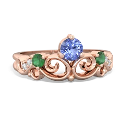 Tanzanite Crown Keepsake 14K Rose Gold ring R5740