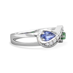 Tanzanite Diamond Infinity 14K White Gold ring R5390