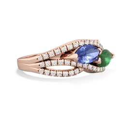 Tanzanite Diamond Rivers 14K Rose Gold ring R3070