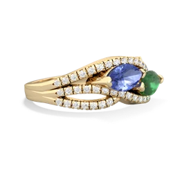 Tanzanite Diamond Rivers 14K Yellow Gold ring R3070