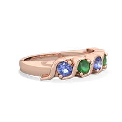 Tanzanite Anniversary Band 14K Rose Gold ring R2089