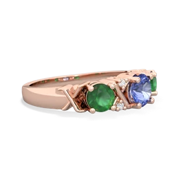 Tanzanite Hugs And Kisses 14K Rose Gold ring R5016