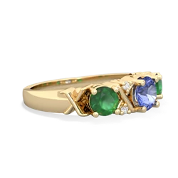 Tanzanite Hugs And Kisses 14K Yellow Gold ring R5016