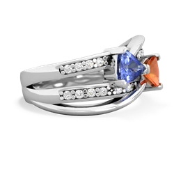 Tanzanite Bowtie 14K White Gold ring R2360