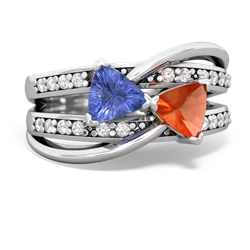 Tanzanite Bowtie 14K White Gold ring R2360