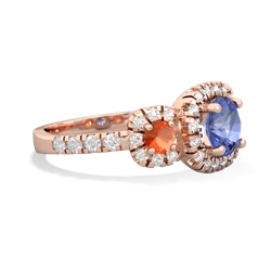 Tanzanite Regal Halo 14K Rose Gold ring R5350