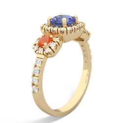 Tanzanite Regal Halo 14K Yellow Gold ring R5350