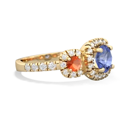 Tanzanite Regal Halo 14K Yellow Gold ring R5350