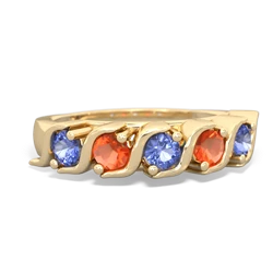 Tanzanite Anniversary Band 14K Yellow Gold ring R2089