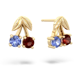 Tanzanite Sweet Cherries 14K Yellow Gold earrings E7001