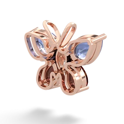 Tanzanite Butterfly 14K Rose Gold pendant P2215