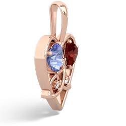 Tanzanite Celtic Trinity Heart 14K Rose Gold pendant P5331