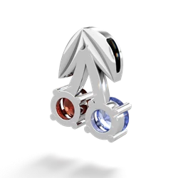 Tanzanite Sweet Cherries 14K White Gold pendant P7001