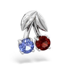 Tanzanite Sweet Cherries 14K White Gold pendant P7001