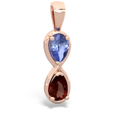 Tanzanite Infinity 14K Rose Gold pendant P5050