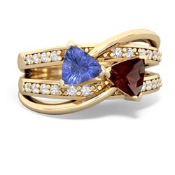 Tanzanite Bowtie 14K Yellow Gold ring R2360