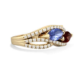 Tanzanite Diamond Rivers 14K Yellow Gold ring R3070