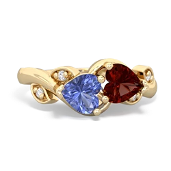 Tanzanite Floral Elegance 14K Yellow Gold ring R5790