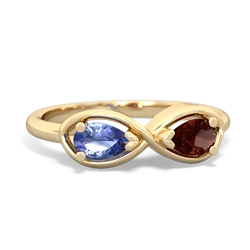 Tanzanite Infinity 14K Yellow Gold ring R5050