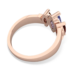 Tanzanite Three Peeks 14K Rose Gold ring R2433