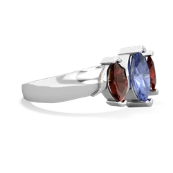 Tanzanite Three Peeks 14K White Gold ring R2433