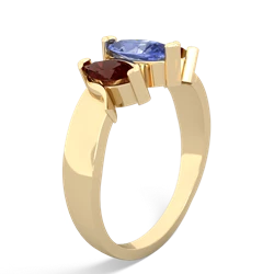 Tanzanite Three Peeks 14K Yellow Gold ring R2433