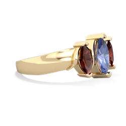 Tanzanite Three Peeks 14K Yellow Gold ring R2433