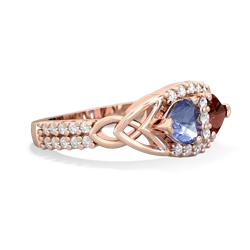 Tanzanite Sparkling Celtic Knot 14K Rose Gold ring R2645