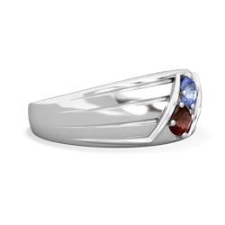 Tanzanite Men's Streamline 14K White Gold ring R0460