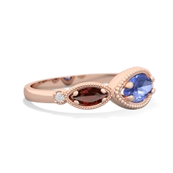 Tanzanite Milgrain Marquise 14K Rose Gold ring R5700