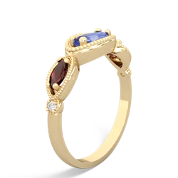 Tanzanite Milgrain Marquise 14K Yellow Gold ring R5700