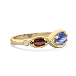 Tanzanite Milgrain Marquise 14K Yellow Gold ring R5700