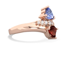 Tanzanite Heart To Heart 14K Rose Gold ring R2064