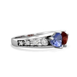 Tanzanite Heart To Heart 14K White Gold ring R3342