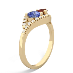 Tanzanite Mother And Child 14K Yellow Gold ring R3010